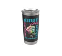 Conexión de llama gemela Vaso térmico de acero inoxidable de doble pared