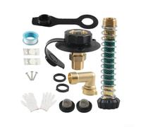 Conexión de llenado de agua con válvula antirretorno, instalación sin herramientas, carcasa resistente a los rayos UV, a prueba de fugas para 60 psi, conexión rápida para caravanas y viajes de camping