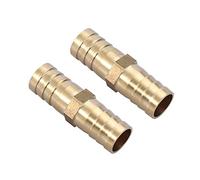 Conexión de manguera de latón 14mm Conexión de tubo de 2 vías de púas Conector de unión de tubo