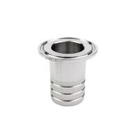 Conexión de manguera sanitaria Accesorio de tubería sanitaria triple abrazadera resistencia mecánica, conector manguera SS 304, 1 pieza(25.4MM*6MM)