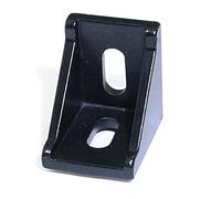 Conexión de soporte de ángulo de esquina Soporte de soporte de esquina 10 piezas de 25 ranuras negras Soporte en L de ángulo de 6 mm Conector fijo Accesorios de perfil de aluminio Herramientas comúnme