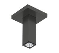 conexión de techo hansgrohe E, 10 cm, 24338340, Color: Cromo negro cepillado