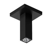 conexión de techo hansgrohe E, 10 cm, 24338670, Color: negro mate