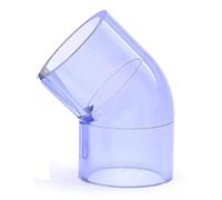 Conexión de tubería de agua, accesorio de tubería de PVC, 2 piezas de conector de codo de 90/45 grados de PVC azul transparente de diámetro interior de 16~160 mm, accesorios de UPVC for tubería de a