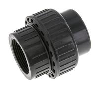 Conexión de Unión Hembra de PVC de 50mm x Hembra Rp (rosca interna cilíndrica) 1-1/2'' EPDM