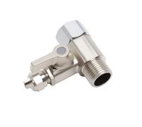 Conexión de Válvula de Bola de 3 Vías, Adattatore di Connessione a T 3/8 x 3/8 x 1/4, 1/2" Válvula de Bola con Puerto en T Distributore di Acqua per Giardino Ideale per Lavatrice e Tubo da Giardino