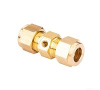 Conexión en T de compresión de latón, 10 x 10 x 10 mm, conector de gas HVAC de fontanería, junta segura a prueba de fugas, fácil instalación sin herramientas, para proyectos profesionales y de