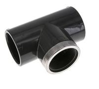 Conexión en T de PVC Hembra 63mm x Hembra Rp2''