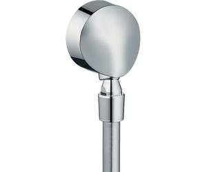 Conexión mural FixFit E de hansgrohe con válvula antirretorno y rótula, cromada, 27505000