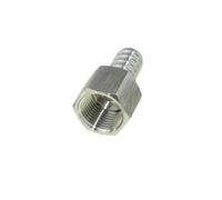 Conexión neumática Adaptadores reductores rectos hembra, PCF SS304 Manguera de alta presión con conexión dentada, adaptador BSP 1/2 pulgada a 3/8(12MM*3/8INCH)