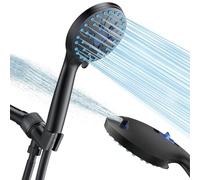 Conexión para alcachofa de ducha, alcachofa de ducha de alta presión | Con cabezales de ducha, alto flujo, alta presión, manual, alcachofa de ducha de lluvia, alta presión para agua dura, hogar, baño