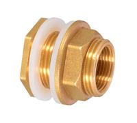 Conexión para manguera de jardín, conexión de tanque, tuerca de cobre - Conector de tanque de agua macizo de latón macizo para tubo de entrada y salida de agua