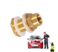 Conexión para manguera de jardín, Conexión para tanque, Conector de unión del tanque de agua de tuerca de cobre, Conector de montaje de de mamparo de latón macizo para tubería de entrada y sali