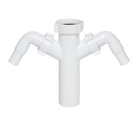 Conexión para tuberías de drenaje de drenaje de drenaje 1 1/2"bsp x 40 mm con entrada doble lavavajillas