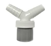 Conexión PVC 40MM, diámetro de 40mm, dos tomas, ideal para unir tuberías y transportar fluidos.