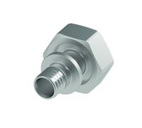 Conexión roscada TECEflex Eurocone 3/4\", con conexión a presión TECEflex de latón niquelado, 7136161, Versión: Dimensión 16