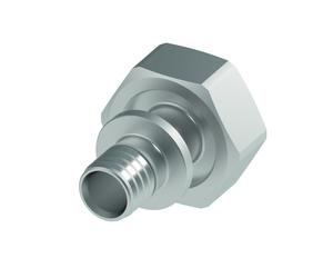 Conexión roscada TECEflex Eurocone 3/4\", con conexión a presión TECEflex de latón niquelado, 7136201, Versión: Dimensión 20