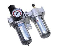 Conexiones de tuberías Air Compressor Aceite Lubricante Humedad Regulador de Filtro de Agua con Monte S-F-C 1/4" 1/2" 3/8" 0-1MPA 0-150 Psi Conexión de gas (especificación: 3/8)