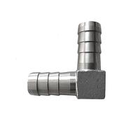 Conexiones para tuberías, Codo de cola púas manguera 6, 8, 10, 12, 13, 14, 15, 16, 20, 25, 32 y 40 mm, 90 grados, conector acoplamiento tubería acero inoxidable 304(8mm Hose Barb)