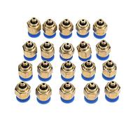 Conexiones Rápidas Neumáticas, Tubería De Aire De 6 Mm Conexiones Rápidas Neumáticas Rosca Macho Conector De Empuje Recto Para La Industria De Automatización, Reparación De Automóviles(PC6-M5 20pcs)