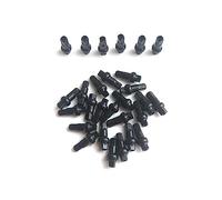 conexiones roscadas de rayos de bicicletas, Cabecillas for radios de bicicleta, 14 g, varios tamaños, multicolor, aleación de aluminio o latón, paquete de 30/64/80/100 unidades(Blk 18mm 64pcs Alloy)