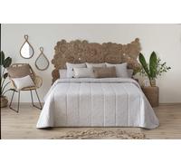 Confecciones Paula Colcha Bouti acolchada piqué relleno 100 gr cama 105 flores beige