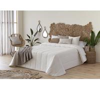 Confecciones Paula Colcha Bouti acolchada piqué relleno 200 gr cama 90 flores blanco