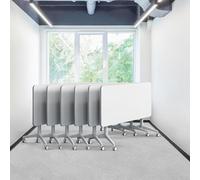 Conference Table, Folding Conference Room Tables Modern White Seminar Desk, Flip Top Mobile Meeting Training Desk with Wheels, with Strong Metal Legs for Home Office Classr