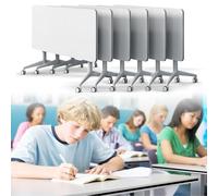 conference table,white office folding Flip Top Mobile Training Desk 47.2"D x 23.6"W x 29.5"H The rounded Desk with wheels is convenient and fast, suitable for office, Meeting Tables(6Pcs )