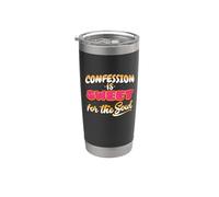 Confesión Sacramento Católico Reconciliación Divertido Católico Vaso térmico de acero inoxidable de doble pared