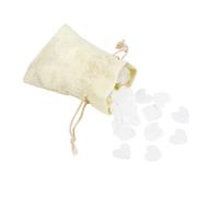 Confeti blanco biodegradable en forma de corazón de papel para boda, con amor responsable, empaquetado en bolsa de yute de arpillera, biodegradable, ecológico, embalaje reutilizable, diseñado por