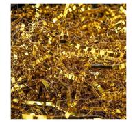 Confeti Brillante 20/100g/Bag Wavy Shredde Raffia | Shredded Paper Packaging Filler Colorful Crinkle Shredded Paper Confetti DIY Wedding Party(Gold-100g)