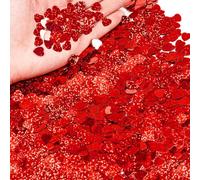 Confeti brillante en forma de corazón de PVC, decoración para boda, día de San Valentín, cumpleaños, celebración, PVC brillante