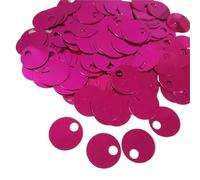 Confeti Brillante Lentejuelas redondas grandes de 50 g y 20 mm PVC planas for manualidades con agujero grande 5 en el lateral(Color 01 50g)