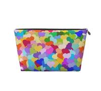 Confeti de corazón Arcoiris, Bolsa de artículos de tocador Bolsa de Maquillaje Bolsa de cosméticos Bolsa de artículos de tocador de Viaje portátil