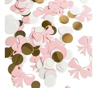 Confeti de cumpleaños, 200 unidades, decoración de mesa, color rosa, decoración de cumpleaños, confeti, decoración de cumpleaños, decoración de círculos dorados para graduación, fiestas, cumpleaños