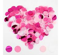 Confeti de cumpleaños de boda, biodegradable, confeti de mesa de papel con purpurina rosa y morado, lentejuelas redondas para Navidad, decoraciones de San Valentín y suministros de manualidades