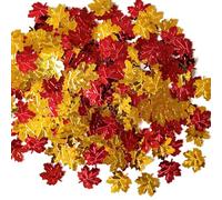Confeti de hojas de Acción de Gracias, confeti de otoño, otoño | 15 g, forma de hojas de arce de otoño con purpurina para juegos de fiesta de arce de Acción de Gracias