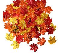 Confeti de hojas de otoño, chispas de arce de temporada, 1 paquete, dispersión de mesa de Acción de Gracias, decoración de de otoño, lentejuelas metálicas vibrantes, para cena de , boda