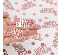 Confeti de Mesa Happy Birthday, 100 Piezas Confeti de Feliz Cumpleaños Mesa, Decoración de Mesa de Cumpleaños Brillante para Hombres Mujers Niños Aniversarios Boda Fiestas (Rosa)