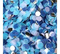 Confeti de Papel,5000 Piezas Redondo Papel de Seda de Confeti de Mesa Blanco Azul para Decoración de Fista de Boda Cumpleaños 1 Pulgada