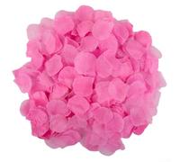 Confeti de pétalos de rosa de seda, 1000 unidades para decoración de mesa de boda, fiesta de compromiso, decoración de eventos románticos (rosa oscuro)
