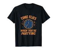 Confeti de Reloj Time Flies When You'Re Partying Camiseta