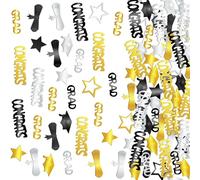 Confeti dorado, negro y azul, decoración de fiesta de graduación, decoración brillante, suministros para eventos escolares, regalos de celebración para niños y niñas