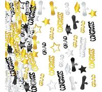 Confeti dorado, negro y azul, decoración de fiesta de graduación, decoración brillante, suministros para eventos escolares, regalos de celebración para niños y niñas