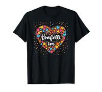 Confeti en el corazón disfraz de carnaval confeti de carnaval Camiseta