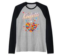 Confeti en el corazón para Carnaval Camiseta Manga Raglan