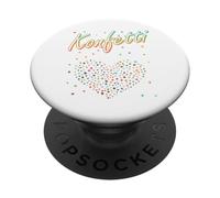 Confeti en el corazón para carnaval PopSockets PopGrip Adhesivo