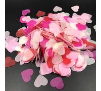 Confeti en forma de corazón, 10000 piezas de confeti de papel biodegradable para bodas, San Valentín, Navidad, decoraciones de fiesta, rosa blanca, rosa roja, 2,5 cm