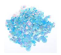 Confeti en Forma de Flor, Purpurina, Lentejuelas, Lentejuelas, Fiesta, Boda, Espolvorear, Suministros de Decoración(color azul)